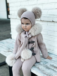 Honeycomb Dusty Pink Cashmere Pram Coat - Petite Maison Kids