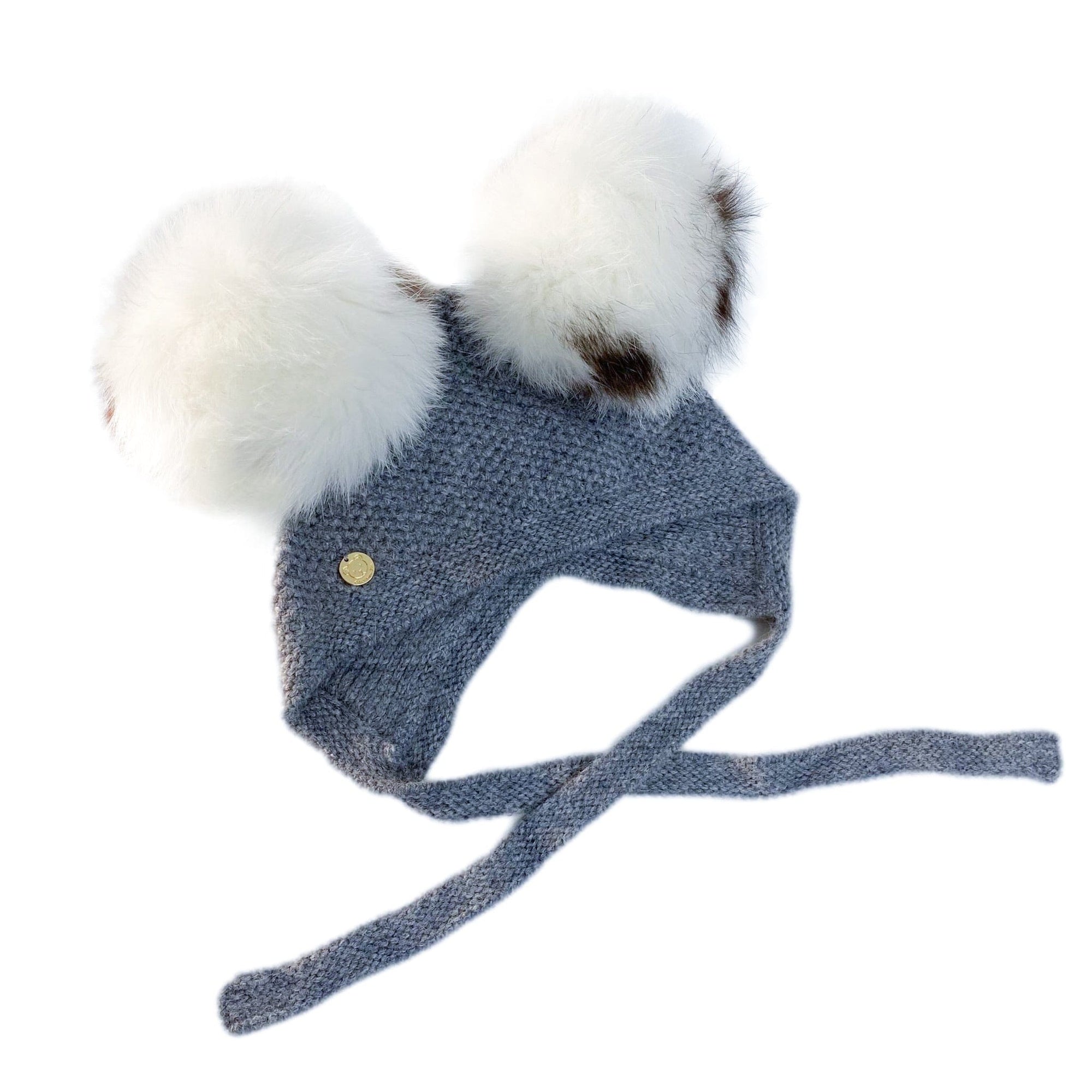 Honeycomb Grey Cashmere Bonnet - Petite Maison Kids