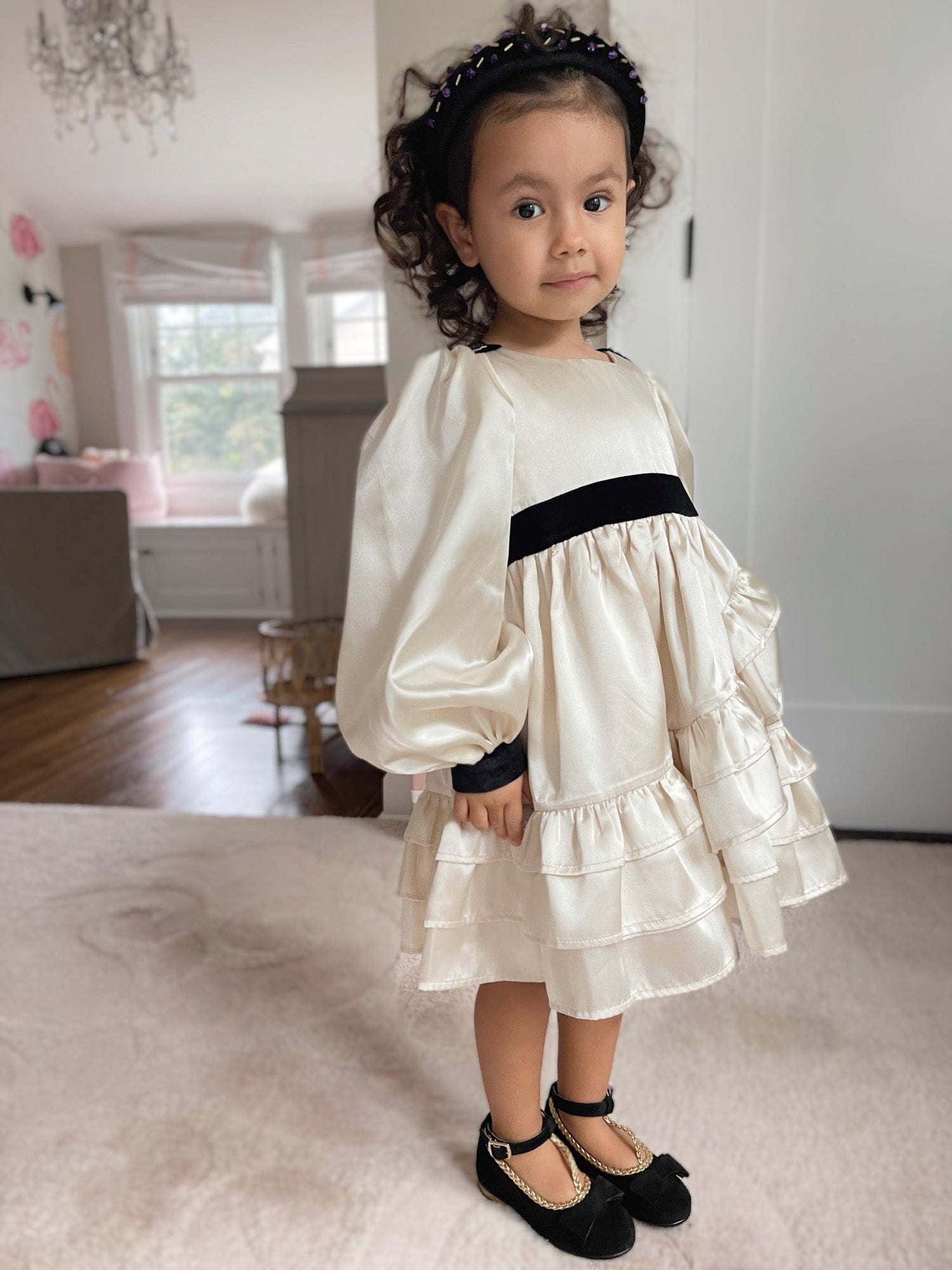 Evangeline Satin Dress - Petite Maison Kids