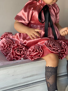 Satin Rose Dress - Petite Maison Kids