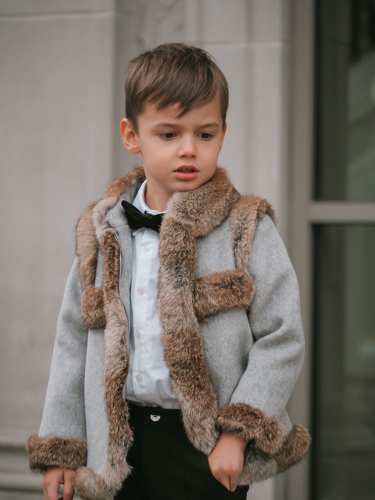 Peter Grey Wool Coat - Petite Maison Kids