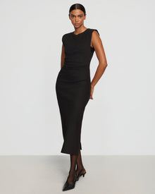 Riley | Iman Cotton Twill Split-Hem Dress in Size Medium