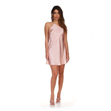 Asymmetric Mini Slip Dress | Dusty Rose