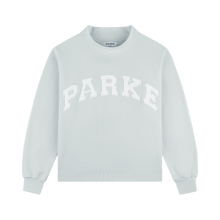 Bridal Varsity Mockneck | Pale Blue/White