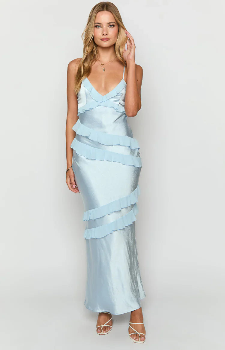 Inara Ruffle Prom Dress | Blue