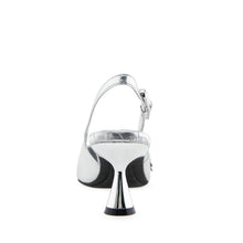 Jaya Dress Slingback | Silver Mirror Metallic Faux Leather