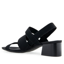 Chara Sandal Dress Block Heel | Black Elastic