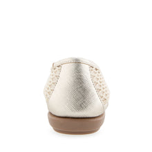 Bria Casual Flat | Gold Mesh Fabric