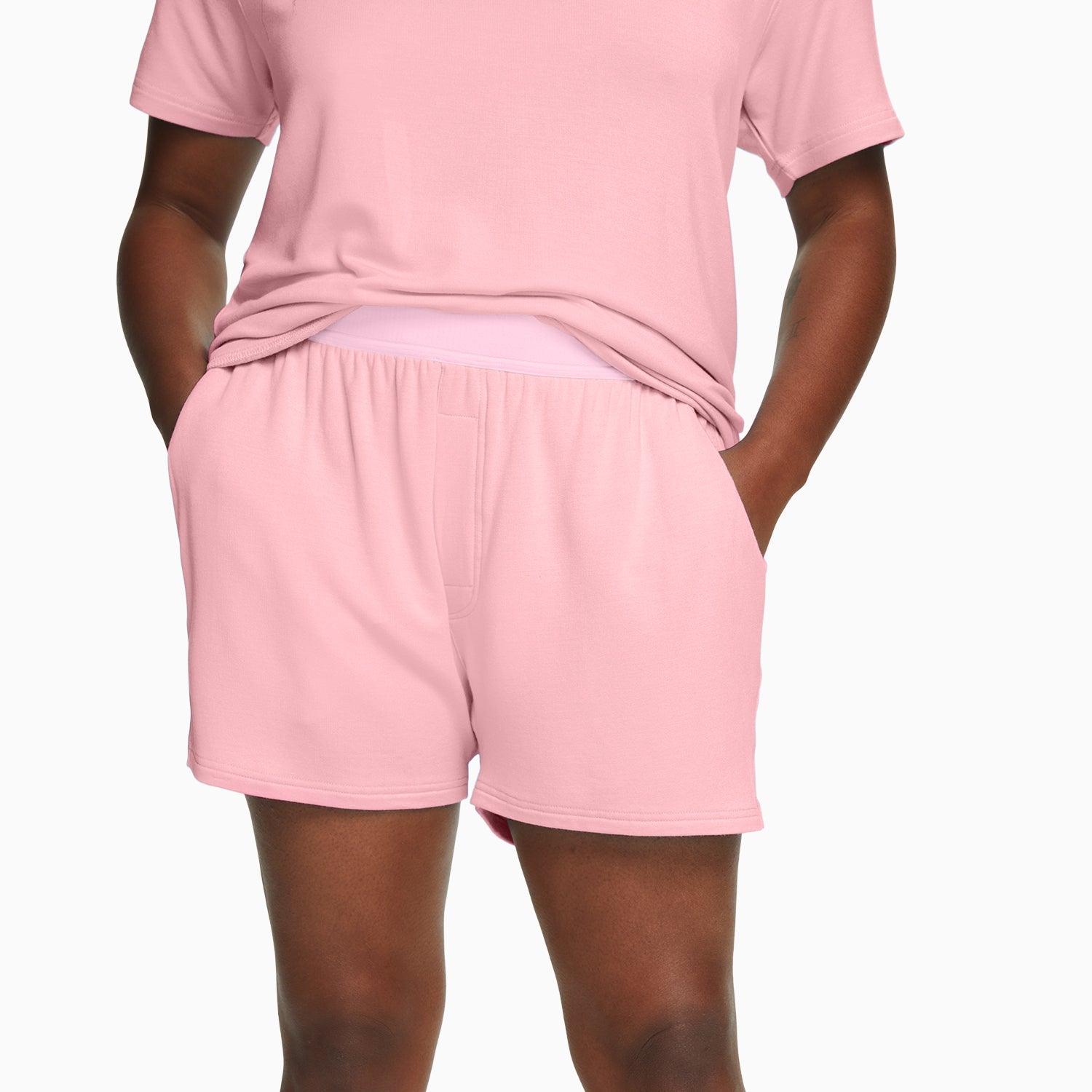 Modal Boxer Lounge Shorts | Boxers with Pockets | Flamingo/Taffy