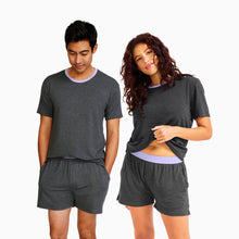 Modal Boxer Lounge Shorts | Boxers with Pockets | Gray/Lavender