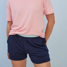 Modal French Terry House Shorts | Navy/Mint