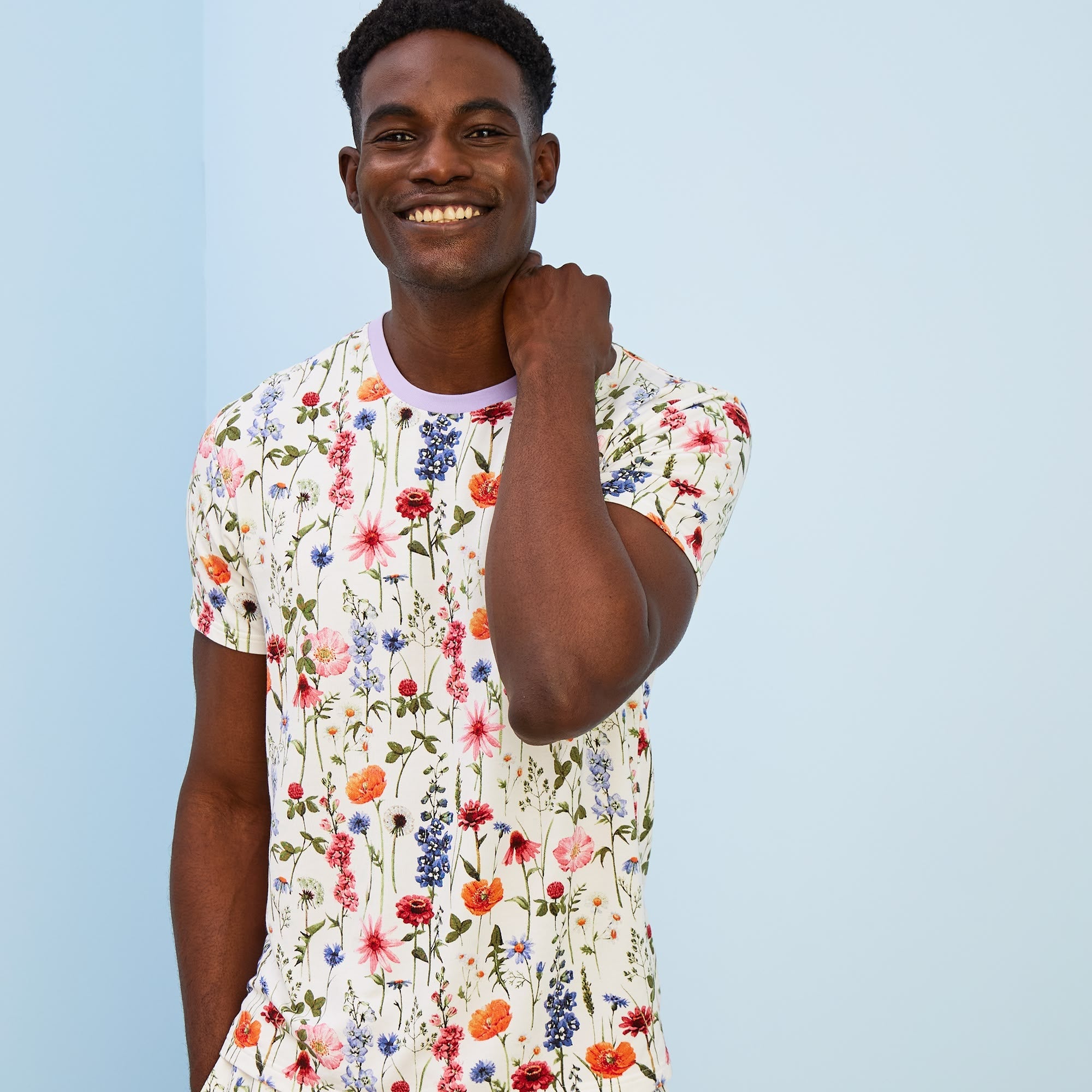 Modal French Terry Lounge Tee | Bouquet