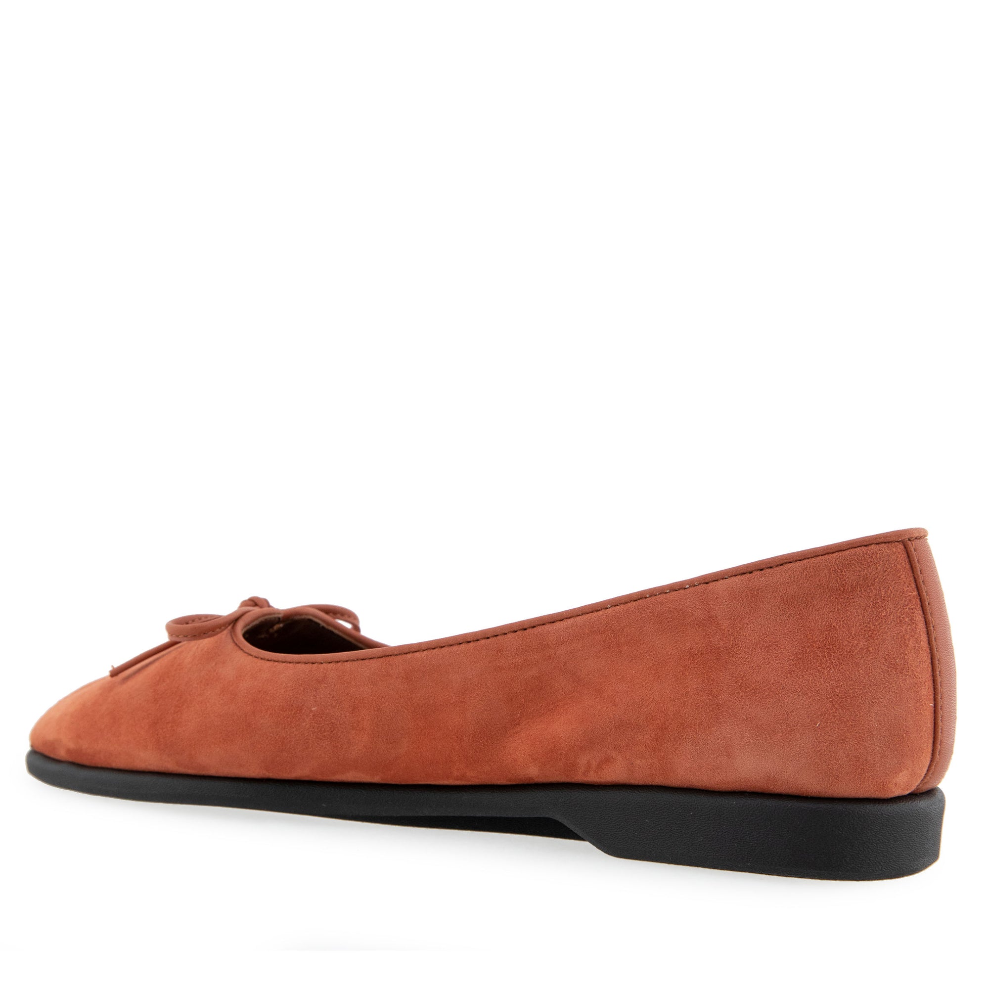 Novia Dress Flat | Rust Suede