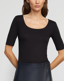 Renée | Jordy Square-Neck Short-Sleeve Tee in Size Small