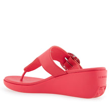 Izola Sandal Wedge | Coral Faux Leather