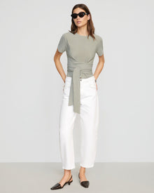 Renée | Jude Cropped Tie-Front Top in Size Small