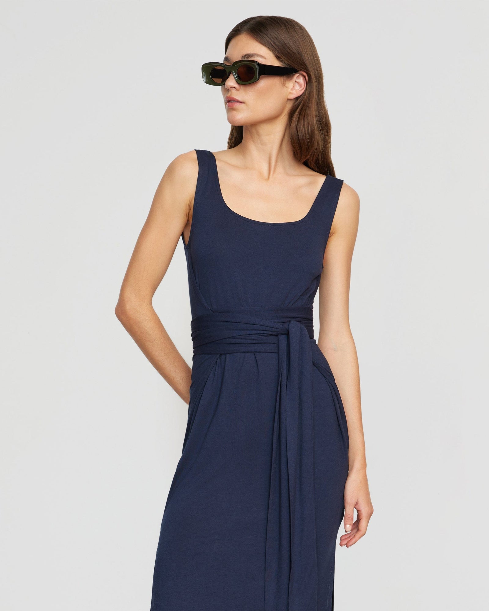 Renée | Kelis Tie-Waist Maxi Dress in Size Small