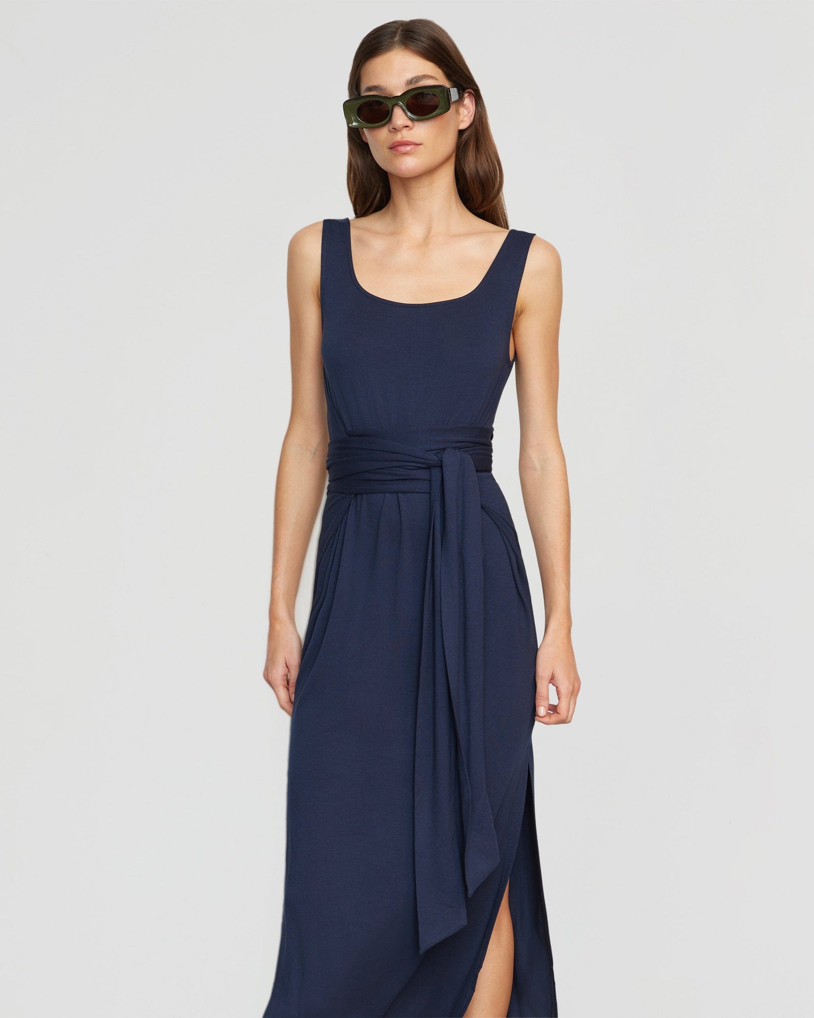 Renée | Kelis Tie-Waist Maxi Dress in Size Small