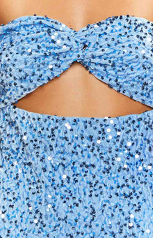 Kendra Sequin Strapless Mini Dress | Blue