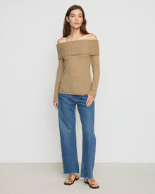 Renée | Kiana Ribbed Off-Shoulder Sweater in Size Small