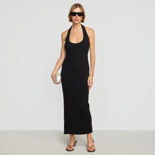 Lenni Knit Halter Dress | Black