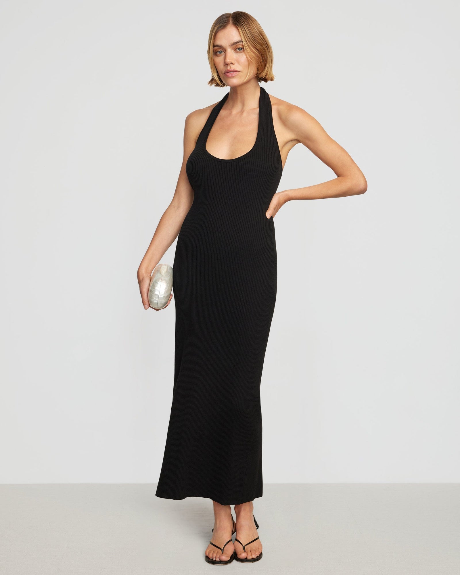 Joanna | Lenni Knit Halter Dress in Size Small