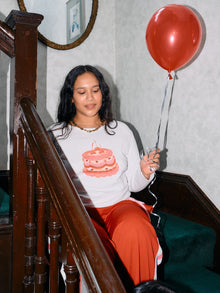 Dana Long Sleeve Tee | White x Cake