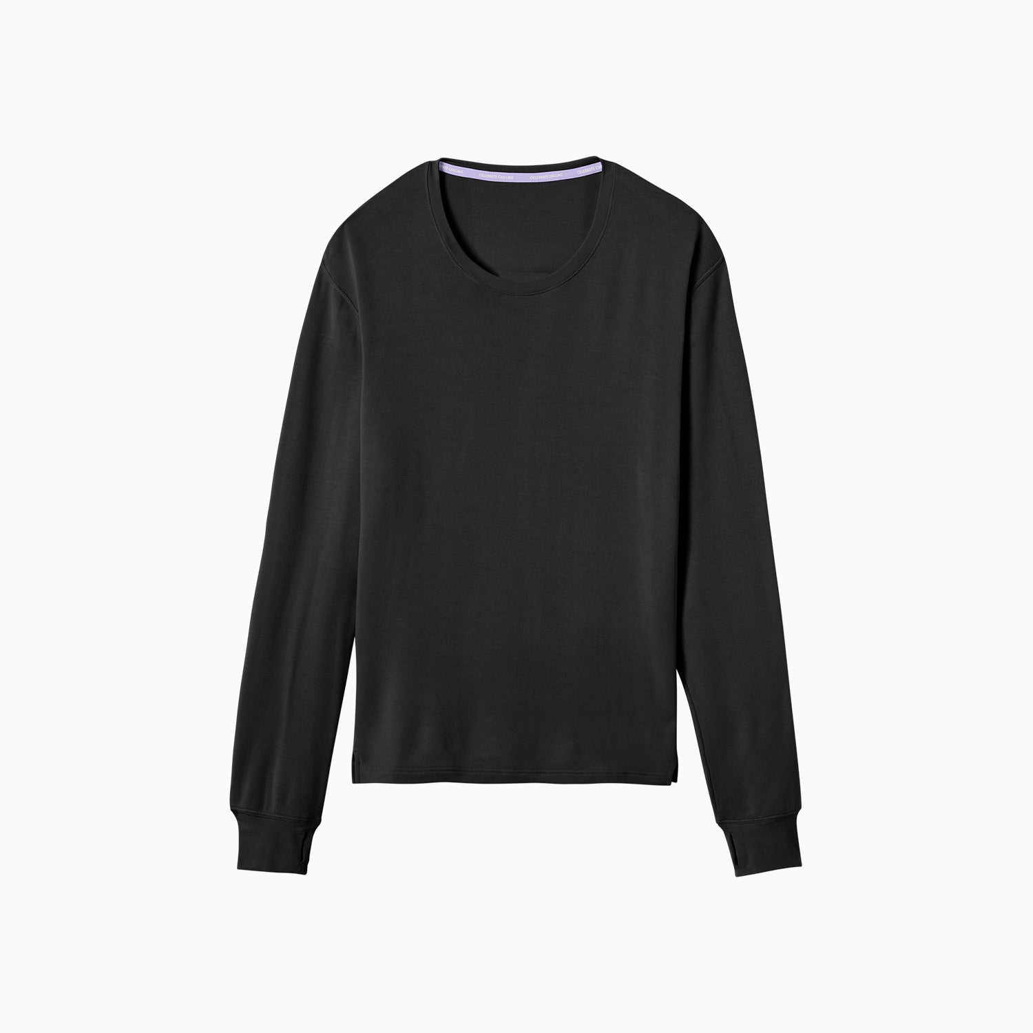 Modal French Terry Long-Sleeve Lounge Tee | Black