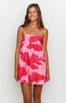 Lotus Love Affair Floral Mini Dress | Pink