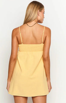 Lotus Love Affair Mini Dress | Yellow