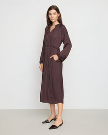 Renée | Magdalena Long Sleeve Plisse Dress in Size Small