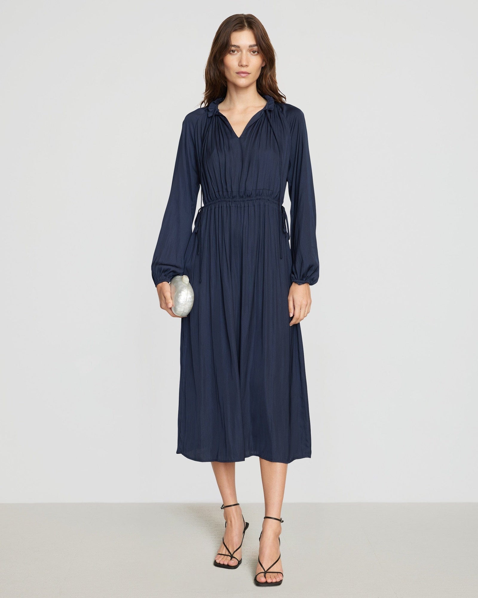 Renée | Magdalena Long Sleeve Plisse Dress in Size Small