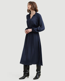 Laura | Magdalena Long Sleeve Plisse Dress in Size Small