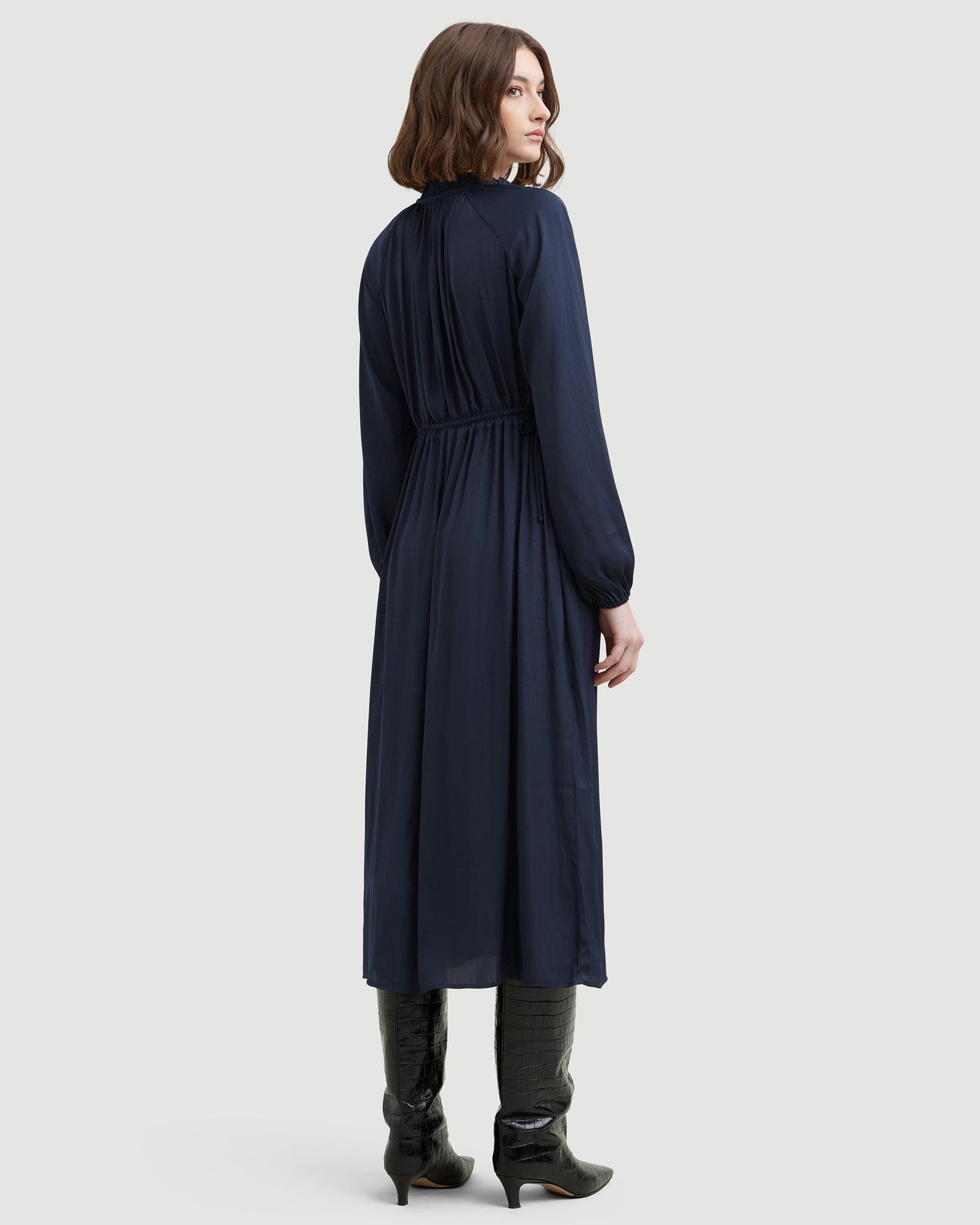 Laura | Magdalena Long Sleeve Plisse Dress in Size Small