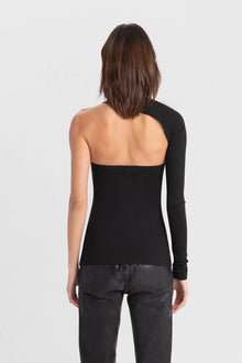 Manhattan One Shoulder Top | Black Ponte