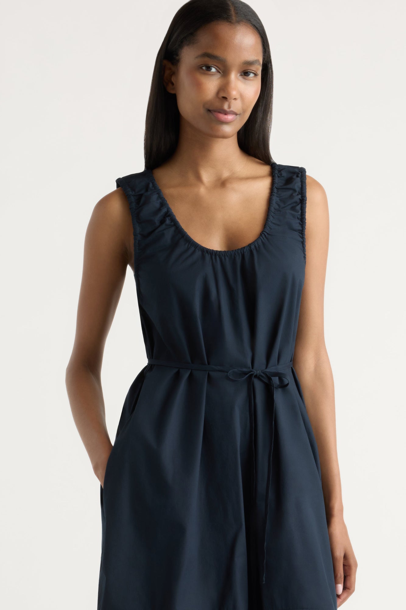 Isilda | Midori Organic Cotton U-Neck Dress in Size Extra Small