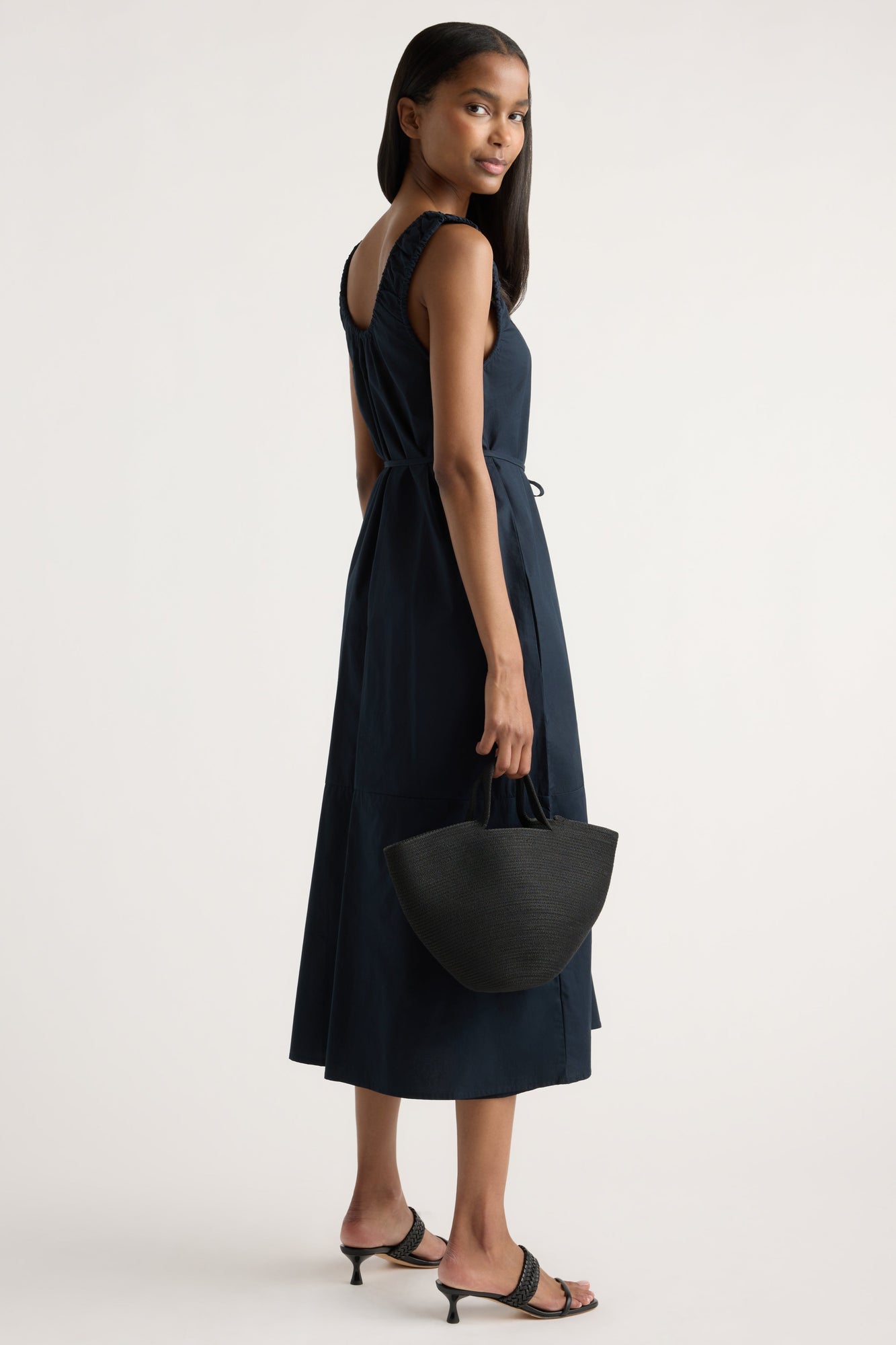 Isilda | Midori Organic Cotton U-Neck Dress in Size Extra Small