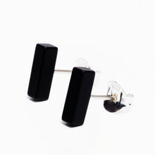 Bar Earrings | Brass | Matte Black