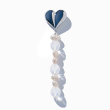 Heart Earring | Silver | Glass Beads