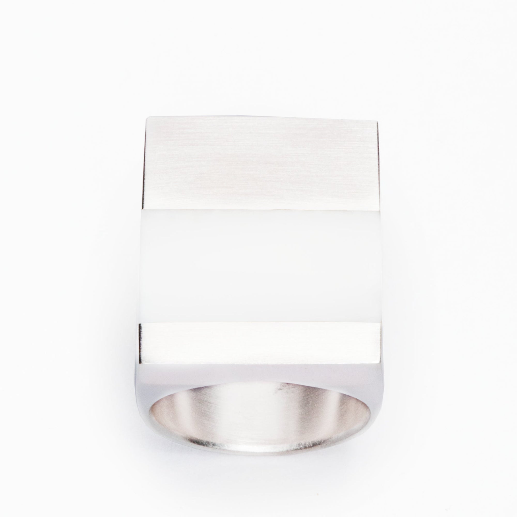 Icarus Ring | Silver | White Agate