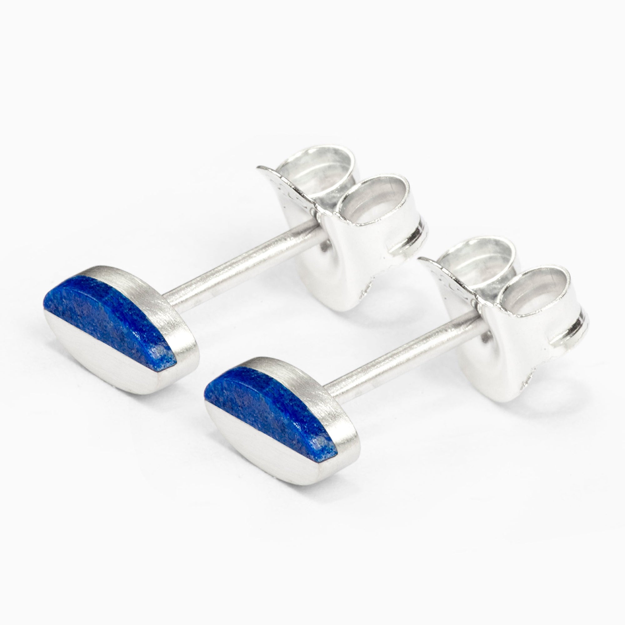 Oval Earrings | Silver | Lapis Lazuli