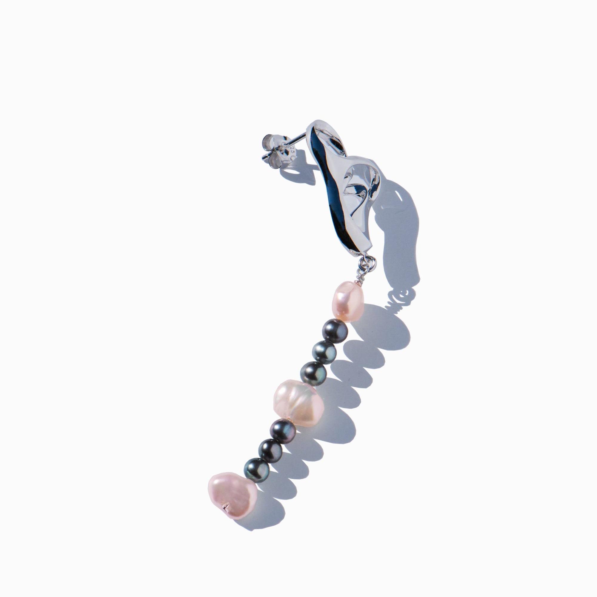 Stellar Mini Earring | Silver | Freshwater Pearls