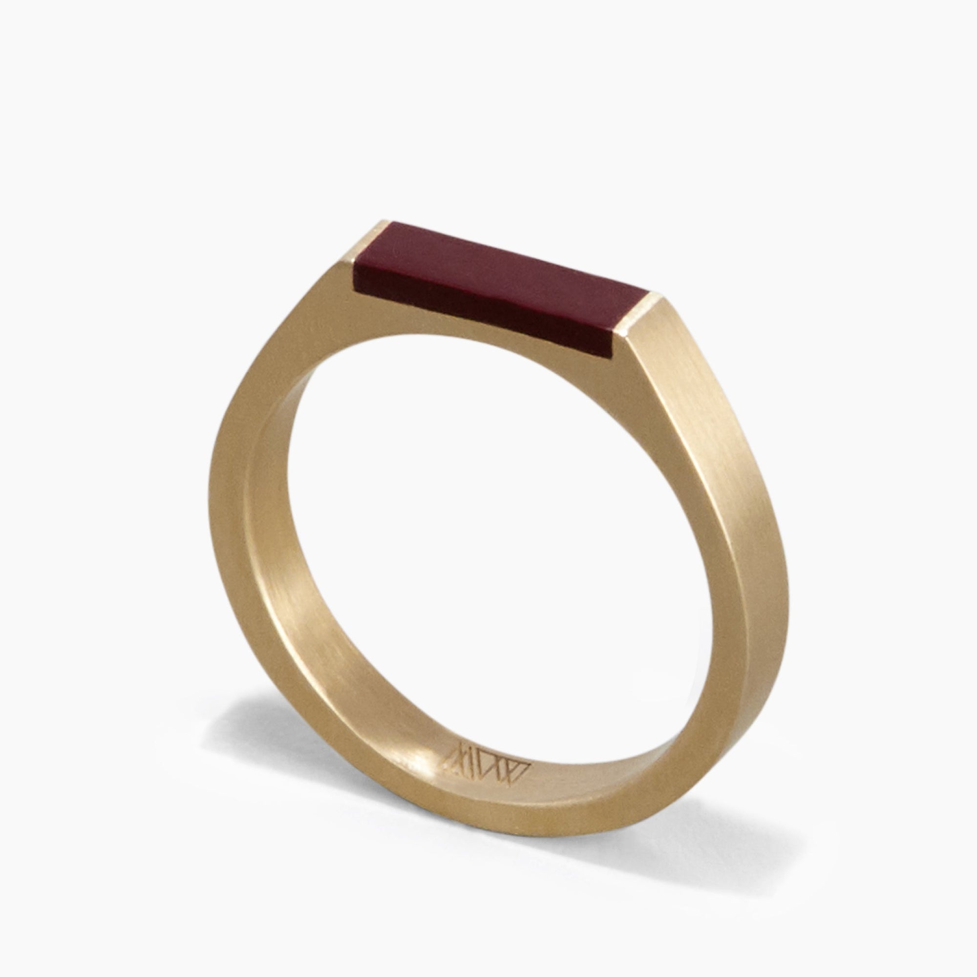 Theorem Ring | Brass | Burgundy
