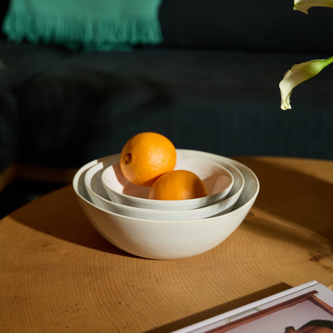 Nested Serving Bowls | Pearl White