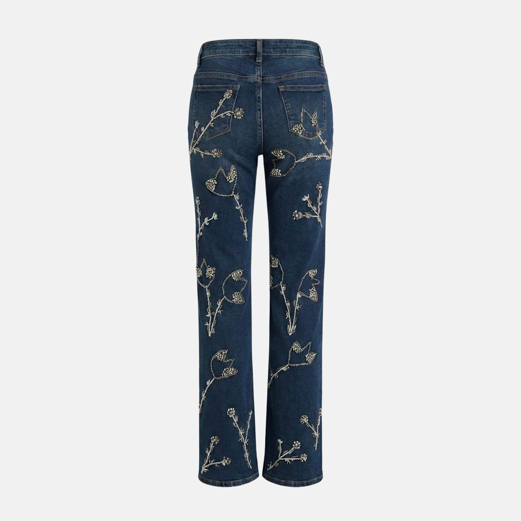 OW Collection NOVA Embellished Denim Jeans Jeans 205 - Dark Wash Denim