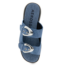 Faith Sandal Sport | Blue Denim Suede