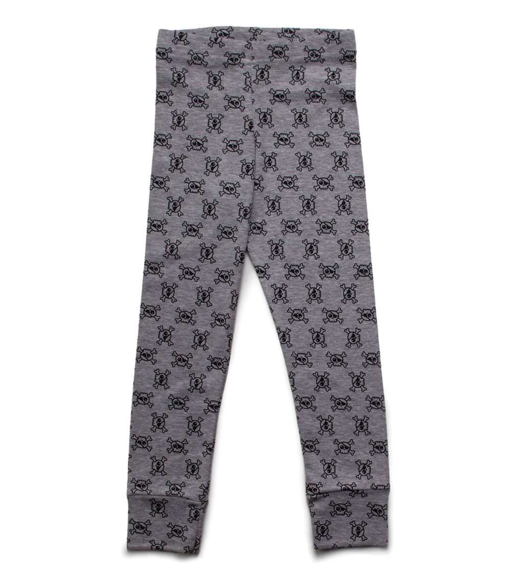 Kid | All Over Skull Leggings | Heather Grey