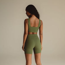 Classic Bike Short | Olive Micro Scrunch