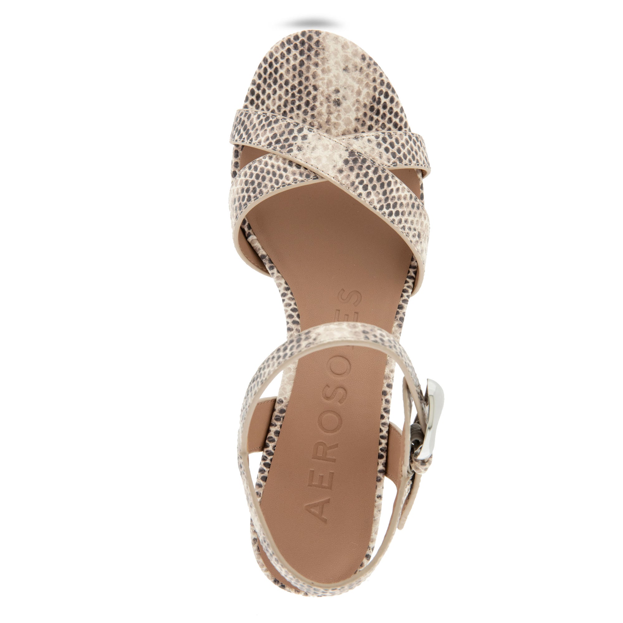 Cinzia Sandal Block Heel | Roccia Printed Snake Faux Leather