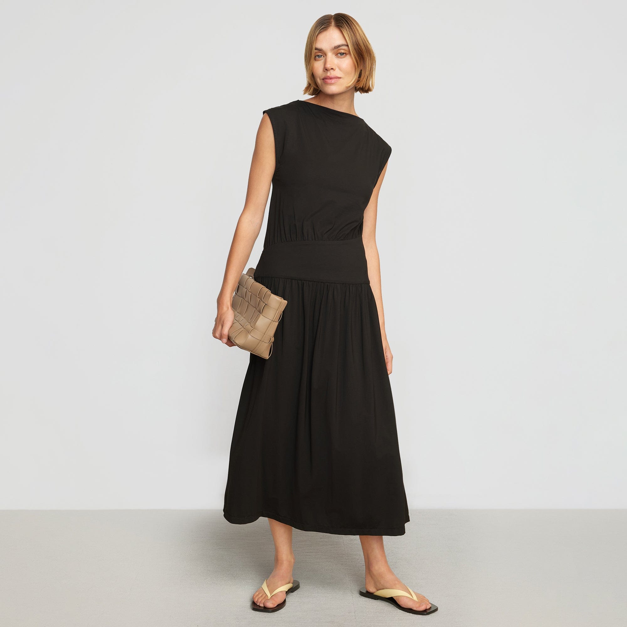 Joanna | Orla Asymmetric-Waist Jersey Dress in Size Small